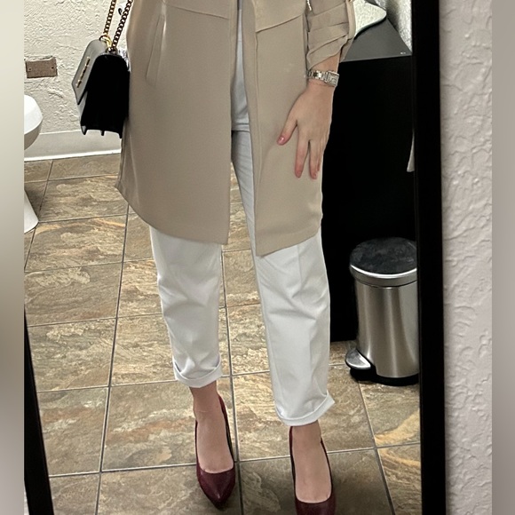 HALOGEN Women's High Waist Stretch Poplin Ankle Pants - Picture 4 of 11